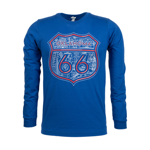 T-Shirt-Route66-Blue_LS_-2025.