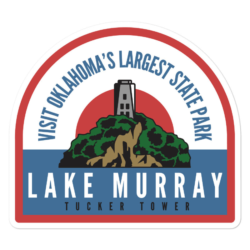 5.5-inch Lake Murray State Park Sticker | "Visit Oklahoma's Largest State Park Lake Murray Tucker Tower"