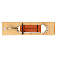 Arrowhead State Park Leather Keychain with Sasquatch design on the other side.