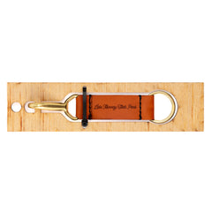 Arrowhead State Park Leather Keychain with Sasquatch design on the other side.
