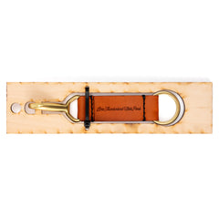Arrowhead State Park Leather Keychain with Sasquatch design on the other side.