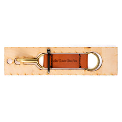Arrowhead State Park Leather Keychain with Sasquatch design on the other side.