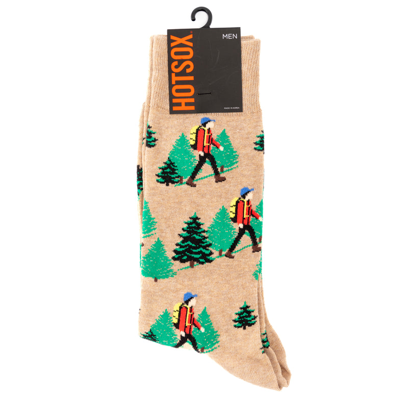 Men's Crew Socks with Outdoor Scenes