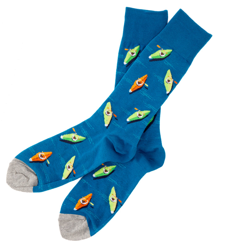 Men's Crew Socks with Outdoor Scenes