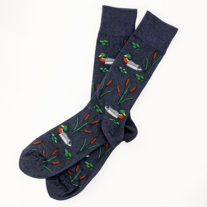 Men's Crew Socks with Outdoor Scenes