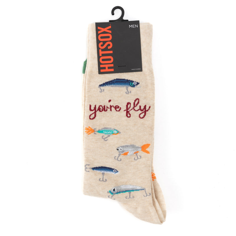 Men's Crew Socks with Outdoor Scenes