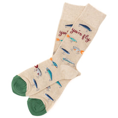 Men's Crew Socks with Outdoor Scenes