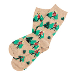 Men's Crew Socks with Outdoor Scenes