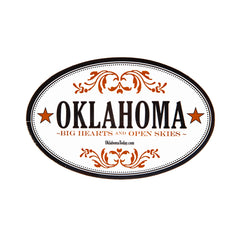 Big Hearts and Open Skies Oklahoma Sticker
