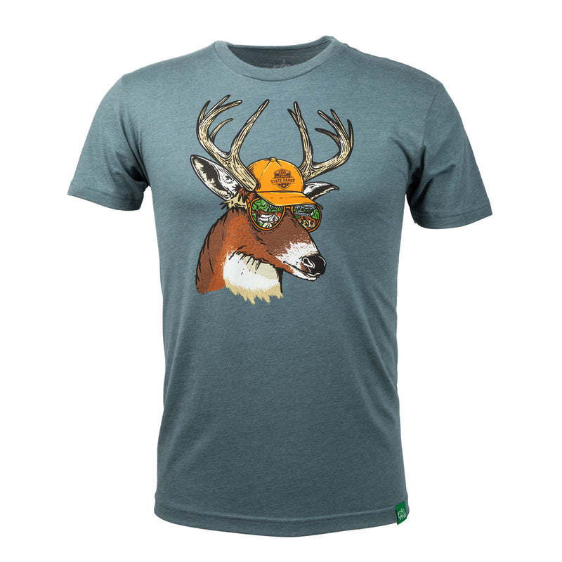 Oklahoma State Parks Huck the Buck Short Sleeve T-Shirt by Wild Tribute