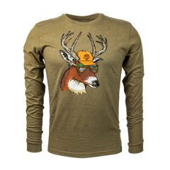 Oklahoma State Parks Huck the Buck Long Sleeve T-Shirt by Wild Tribute
