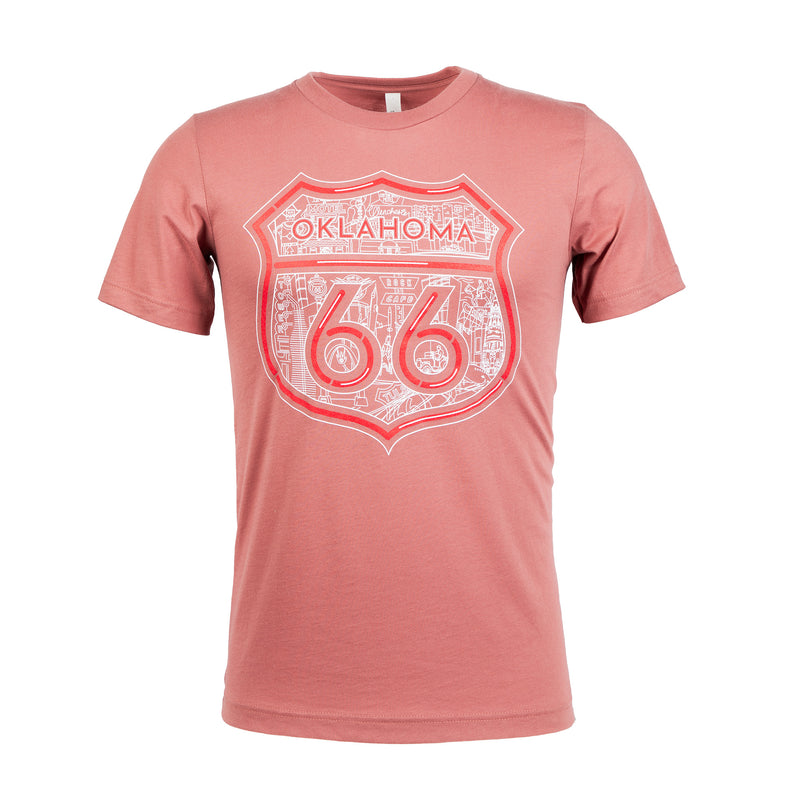 Oklahoma Route 66 Icons Short Sleeve T-Shirt