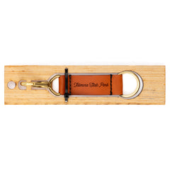 Arrowhead State Park Leather Keychain with Sasquatch design on the other side.