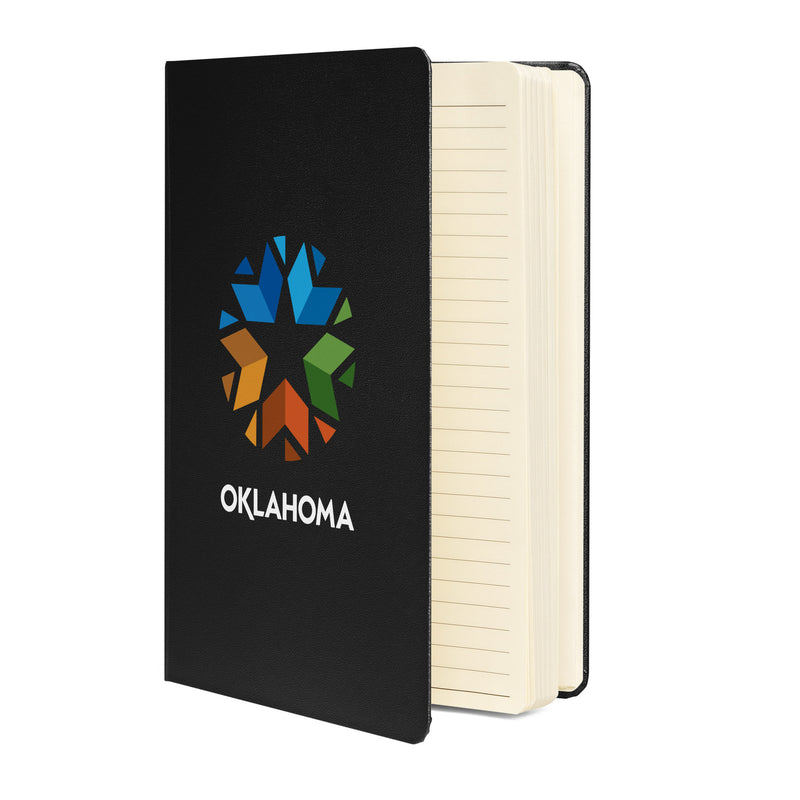 Black Bound Hardcover Oklahoma Logo Notebook