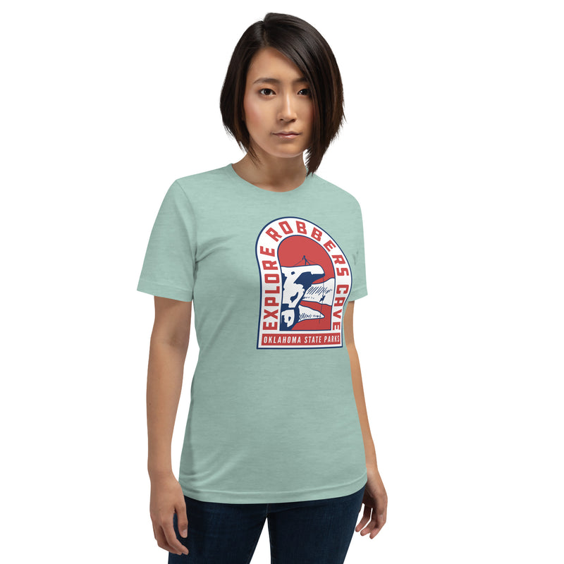 Explore Robbers Cave State Park T-Shirt in Heather Prism Dusty Blue