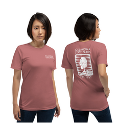 Oklahoma State Parks Double-Sided Adult Unisex T-Shirt in Black