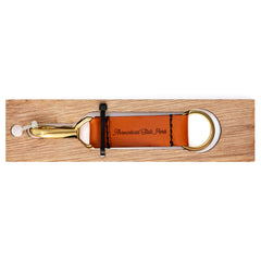 Arrowhead State Park Leather Keychain with Sasquatch design on the other side.