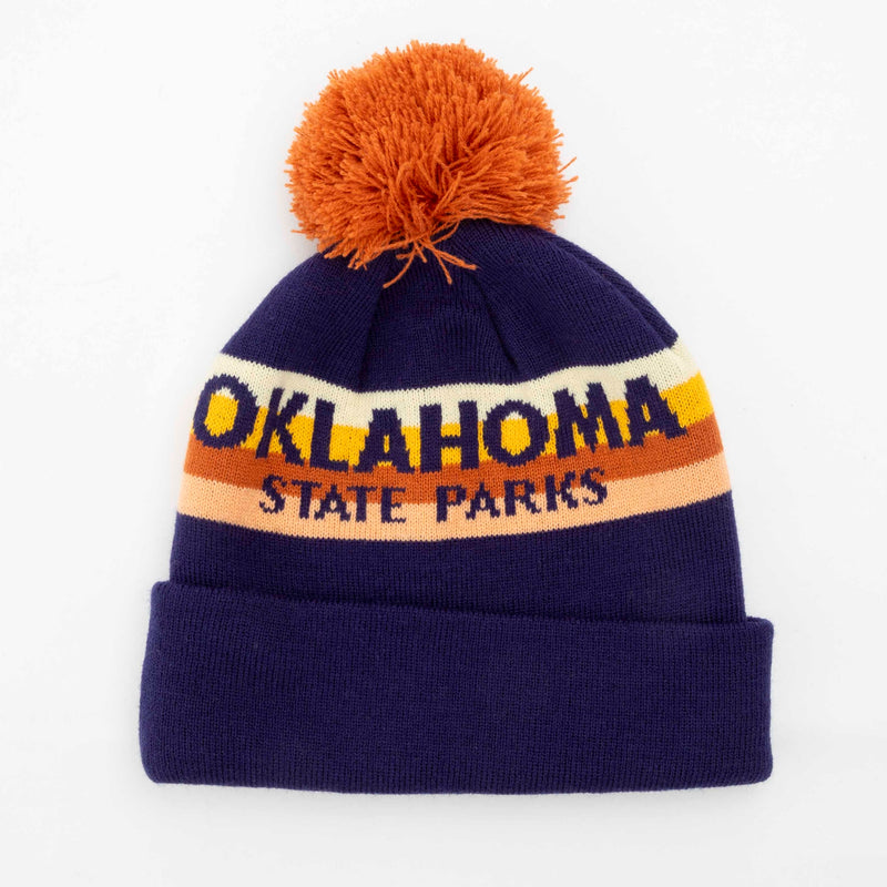 Oklahoma State Parks Beanie in Forest Green