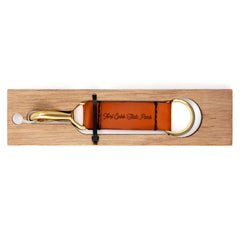 Arrowhead State Park Leather Keychain with Sasquatch design on the other side.