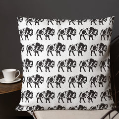 Okie Bison Pattern Print 18-inch by 18-inch Throw Pillow
