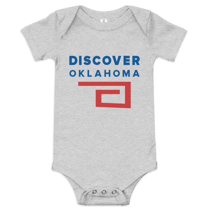 Discover Oklahoma Baby Onesie in Athletic Heather