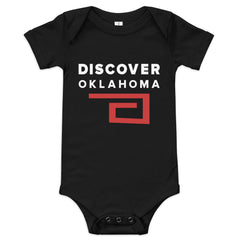 Discover Oklahoma Baby Onesie in black