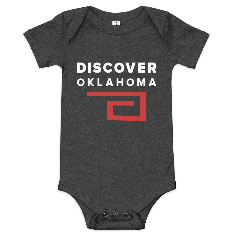 Discover Oklahoma Baby Onesie in black