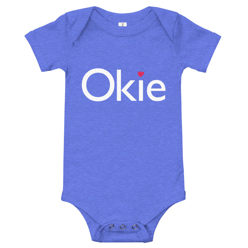 Okie Heart Baby Onesie in Black
