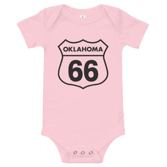 Route 66 Shield Baby Onesie in Athletic Heather