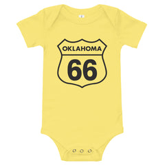 Route 66 Shield Baby Onesie in Athletic Heather