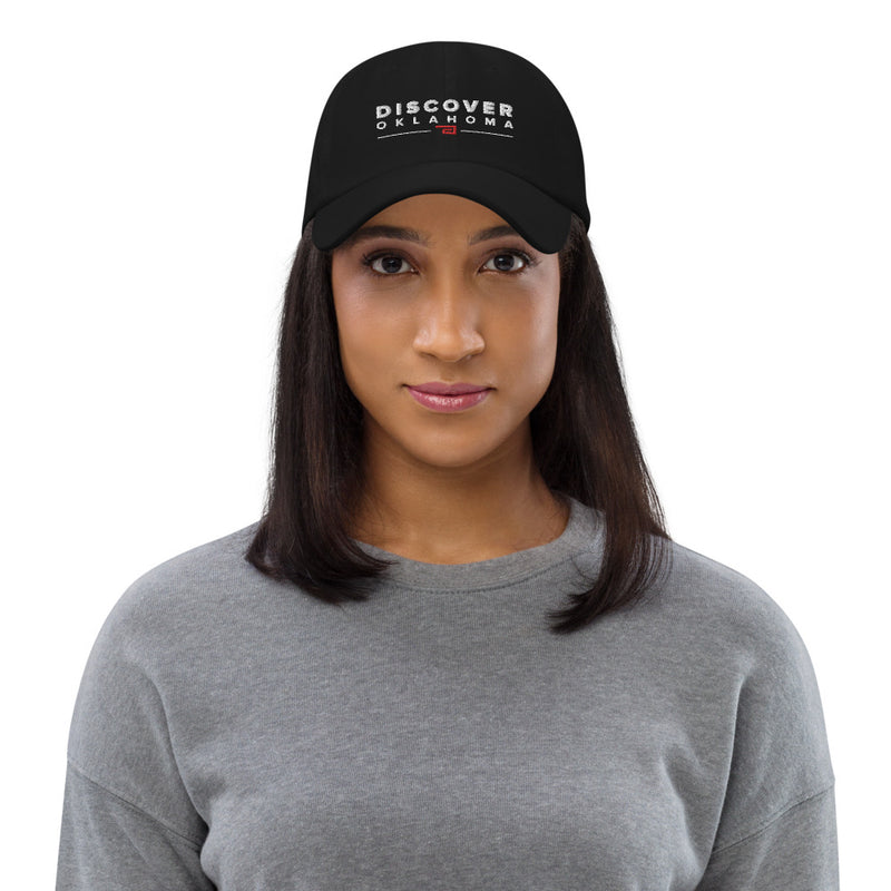 Discover Oklahoma Dad Hat in Black