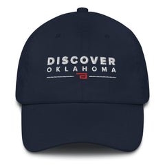 Discover Oklahoma Dad Hat in Navy