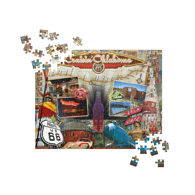 Cruisin' Oklahoma Route 66 Jigsaw Puzzle - 252 Pieces