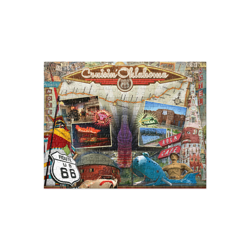 Cruisin' Oklahoma Route 66 Jigsaw Puzzle - 252 Pieces