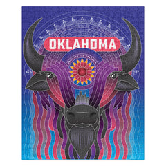 Vibrant Oklahoma Bison 520 Piece Jigsaw Puzzle