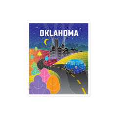 4 inch Oklahoma Shining Cities Sticker