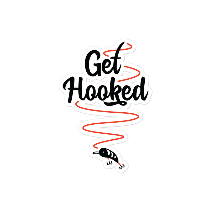 3-inch "Get Hooked" Oklahoma Fishing Trail Sticker