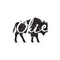 4-inch Okie Bison Sticker (Distressed)