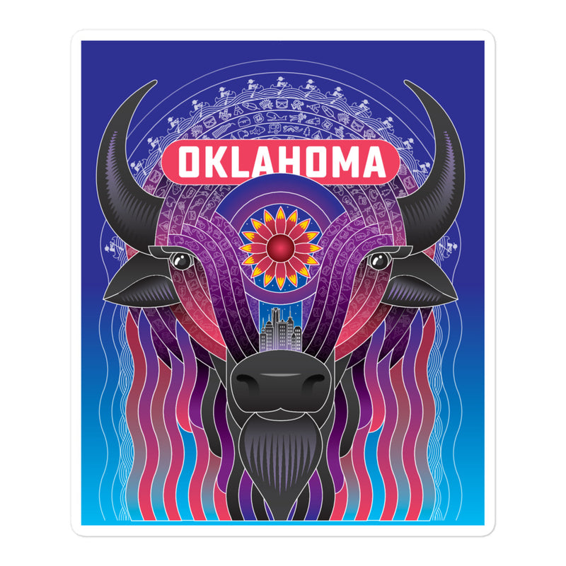 5.5-inch Oklahoma Bison Sticker