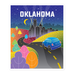 5.5 inch Oklahoma Shining Cities Sticker