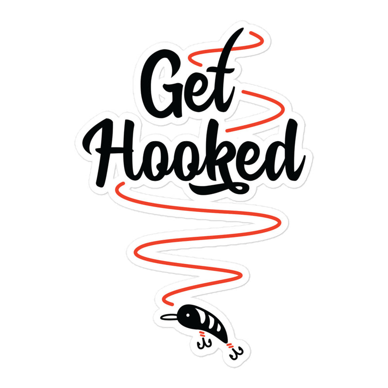 5.5-inch "Get Hooked" Oklahoma Fishing Trail Sticker