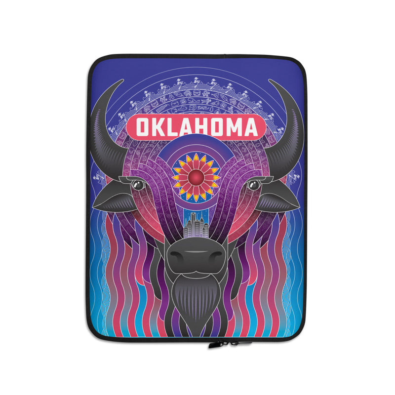 Vibrant Oklahoma Bison 13-inch Laptop Sleeve