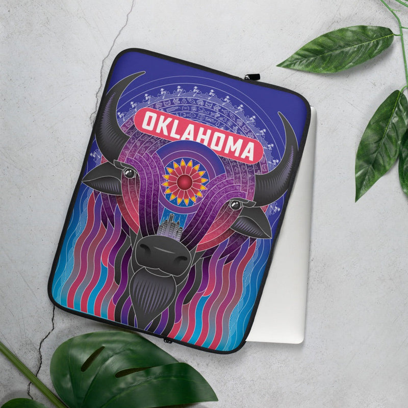Vibrant Oklahoma Bison 13-inch Laptop Sleeve