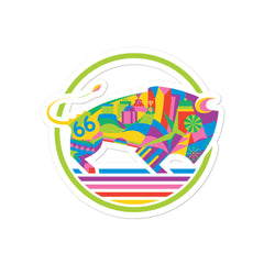 4 inch by 4 inch TravelOK Bison Sticker