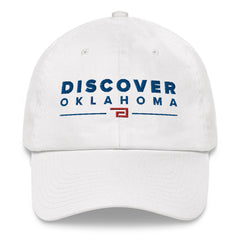 Discover Oklahoma Dad Cap in White