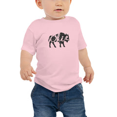 Okie Bison Baby Jersey Tee in White.