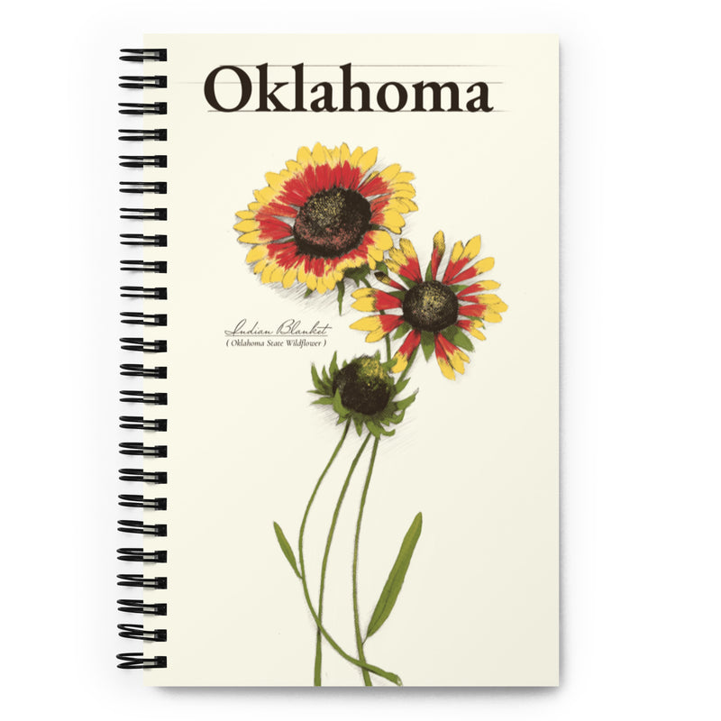 Oklahoma Wildflower Spiral Notebook Front