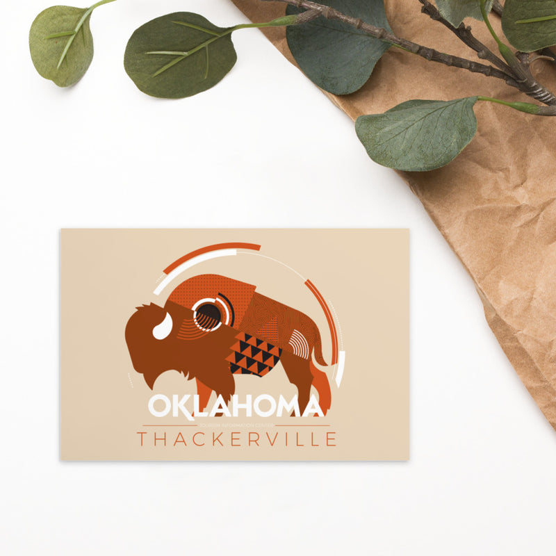 Thackerville Bison Postcard