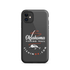 Oklahoma Fishing Trail Tough iPhone Case (Grey)