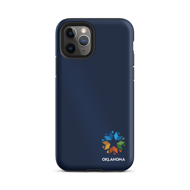 Minimal Oklahoma Logo - Tough iPhone Case (Navy)